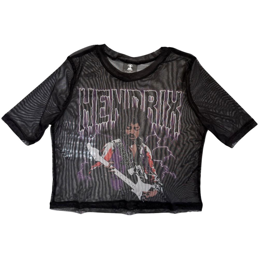 Jimi Hendrix - Lightning Crop top - Schwarz